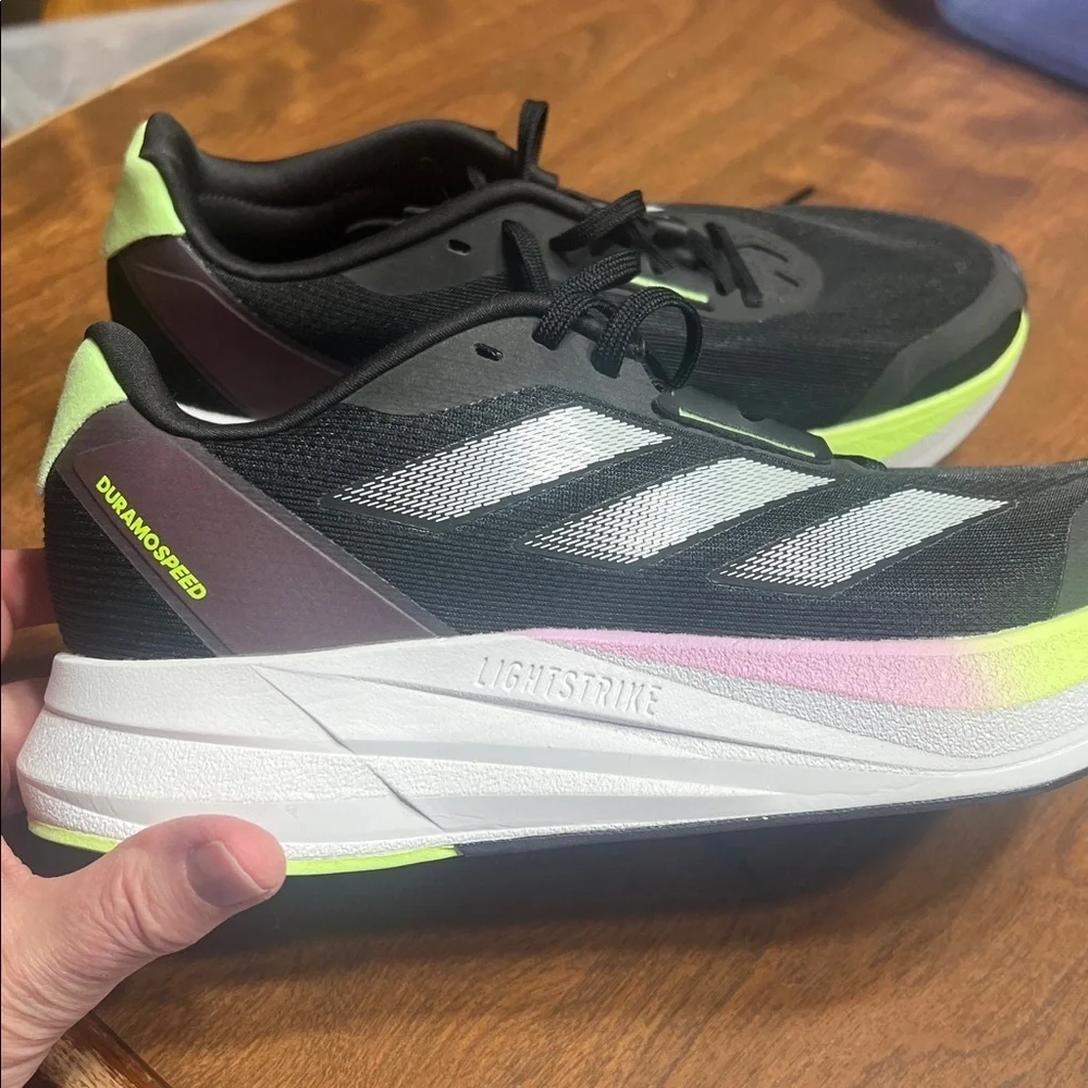 Men’s Adidas Duramo Speed Running Shoes Black Aurora Size 7 NEW